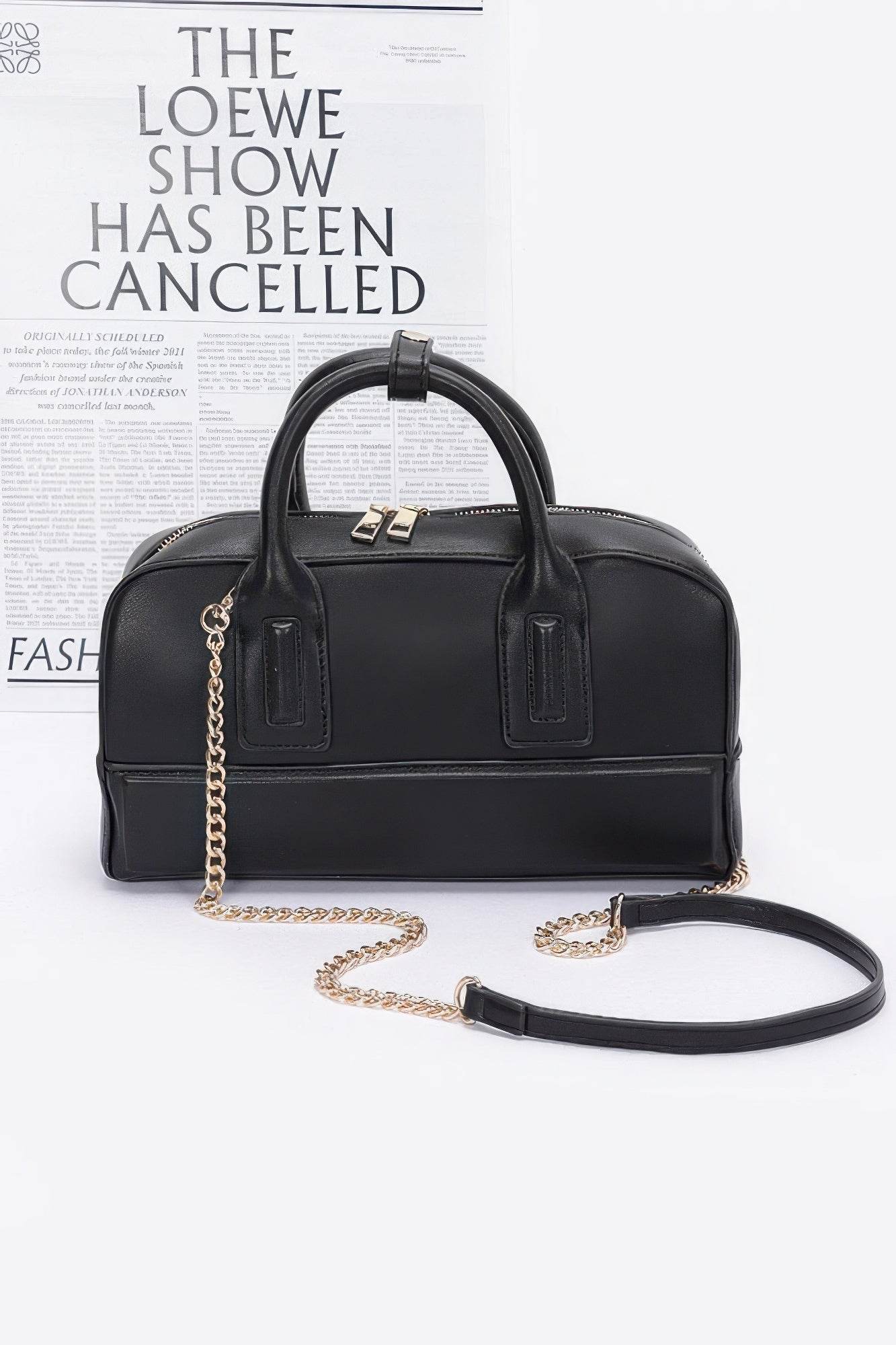 Faux Leather Handbag - us.meeeshop