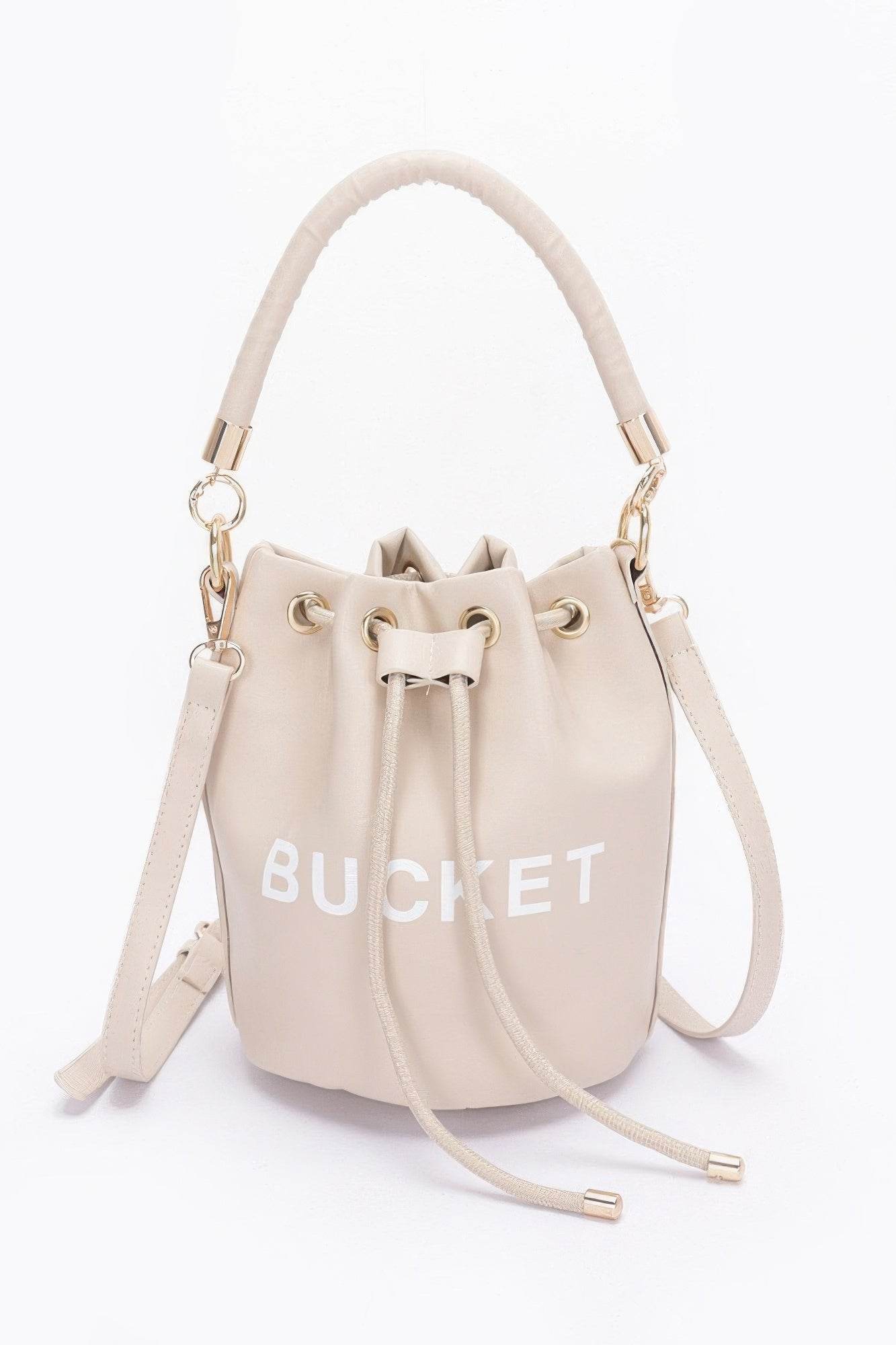 Faux Leather Bucket Bag - us.meeeshop