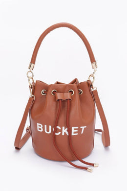 Faux Leather Bucket Bag