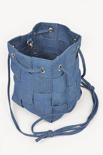 Weaved Denim Crossbody Bag us.meeeshop - 