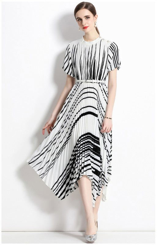 White Black Sexy Fashion Maxi Dress us.meeeshop - 