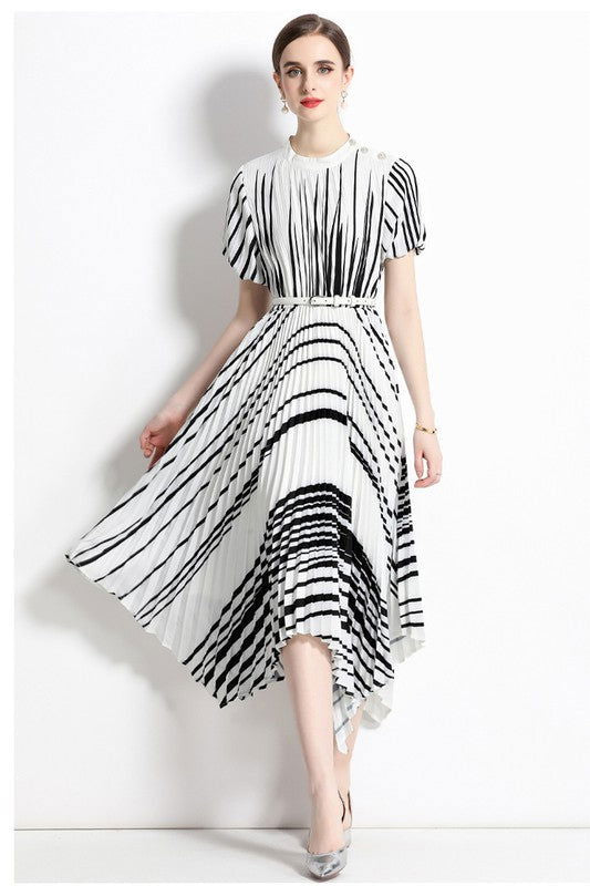 White Black Sexy Fashion Maxi Dress us.meeeshop - 