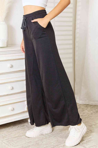 Wide Leg Pocketed Pants us.meeeshop - 