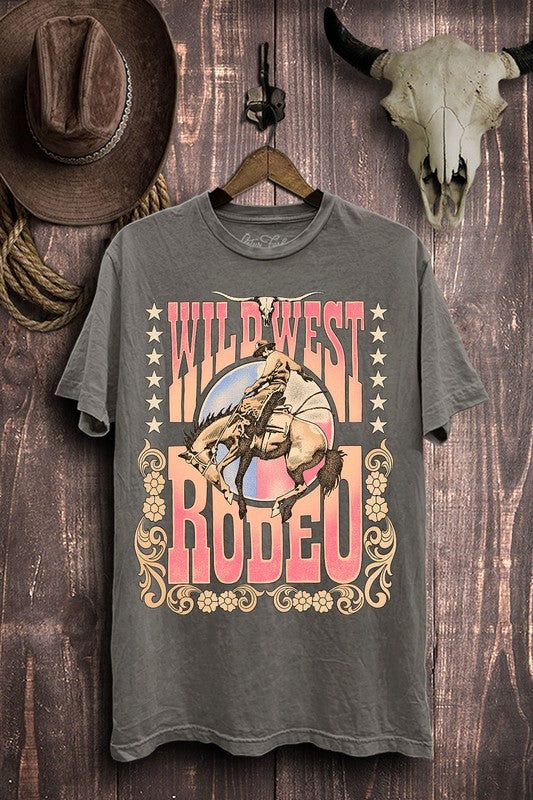 Wild West Rodeo Graphic Top us.meeeshop - Shirts & Tops