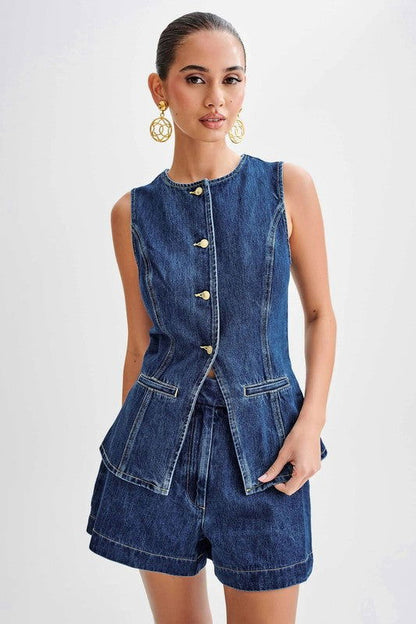 Women Fashion Denim Two Piece Set us.meeeshop - 