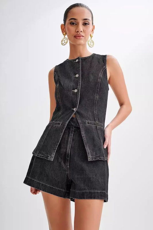 Women Fashion Denim Two Piece Set us.meeeshop - Outfit Sets