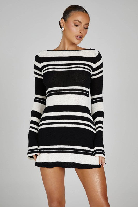 Women Fashion Knit Mini Dress us.meeeshop - 