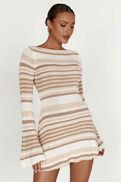 Women Fashion Knit Mini Dress us.meeeshop - 