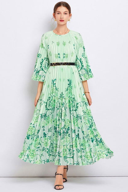 Women Green Fashion Long Maxi Dress us.meeeshop - 