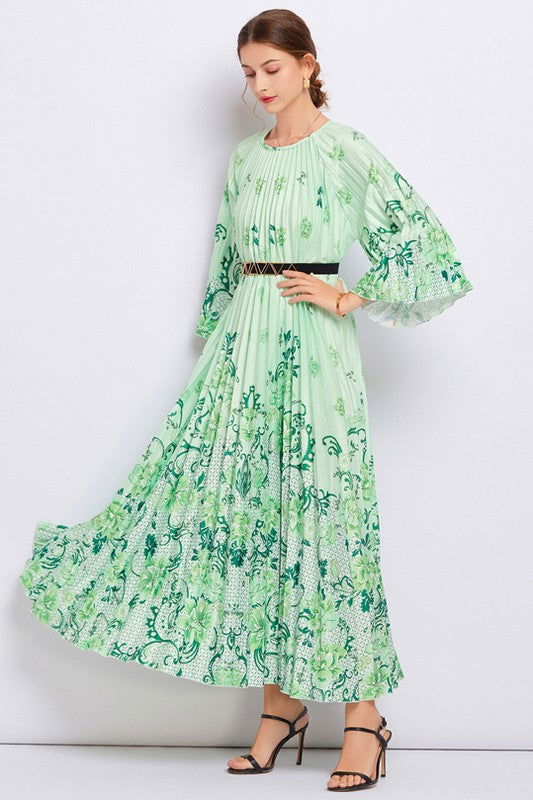 Women Green Fashion Long Maxi Dress us.meeeshop - 