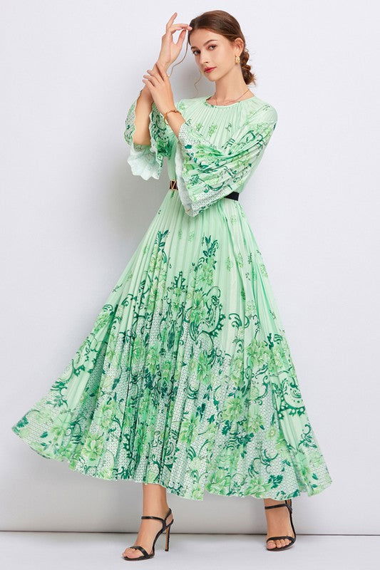 Women Green Fashion Long Maxi Dress us.meeeshop - 