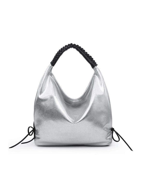 Women hobo bag metallic silver us.meeeshop - Handbags