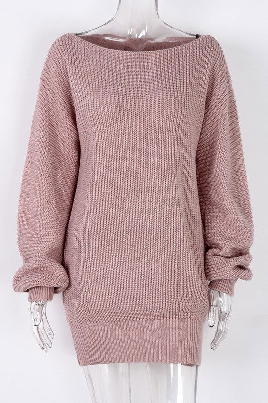 Women Fashion Sweater Dress us.meeeshop - 