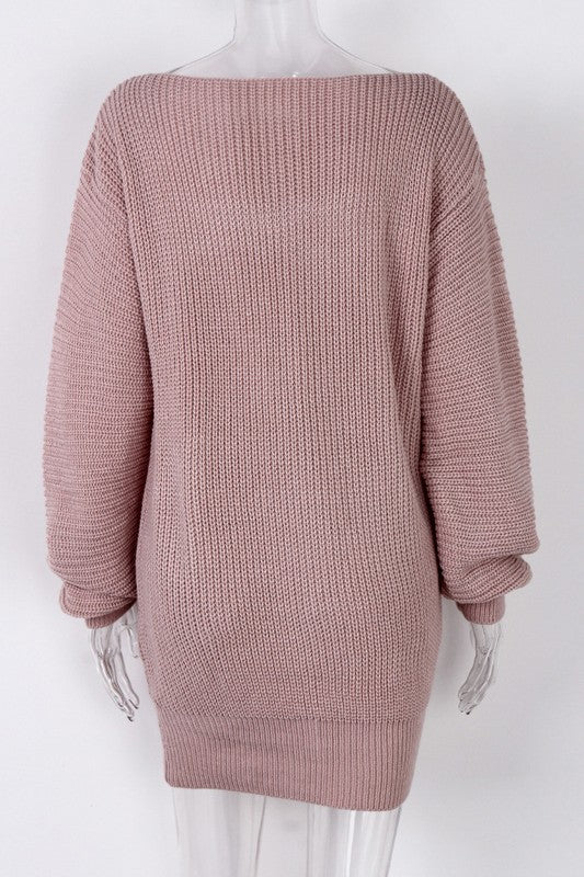 Women Fashion Sweater Dress us.meeeshop - 