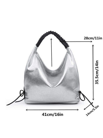 Women's Women hobo bag metallic silver - us.meeeshop