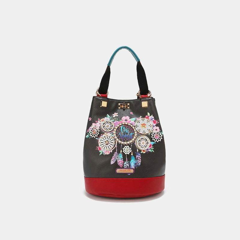 Women's Nicole Lee USA Multifunctional Bucket Bag Backpack - us.meeeshop