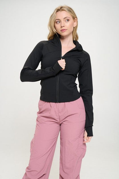 Workout Jacket Long sleeve Zip-Up us.meeeshop - 