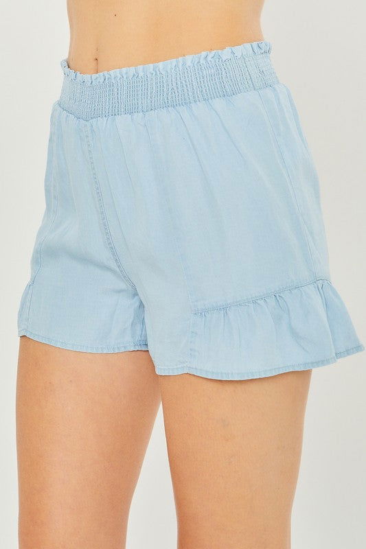 Women's Love Tree Woven Solid Shorts - us.meeeshop