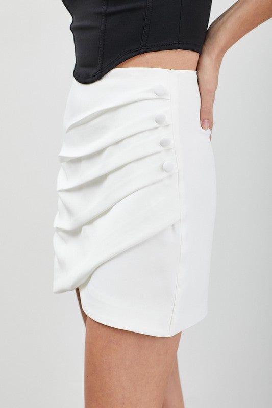 Wrap Pleated Skirt us.meeeshop - 