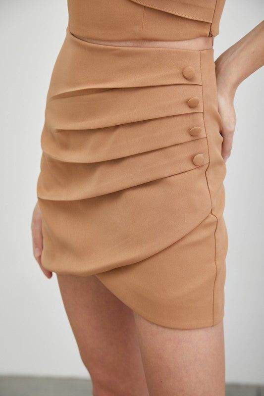 Wrap Pleated Skirt - us.meeeshop