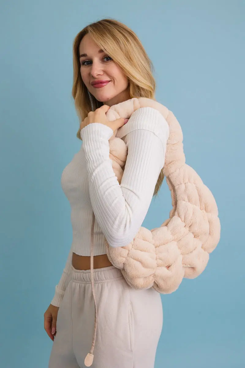 Plush Cloud Knit Cross Body Bag ☁️