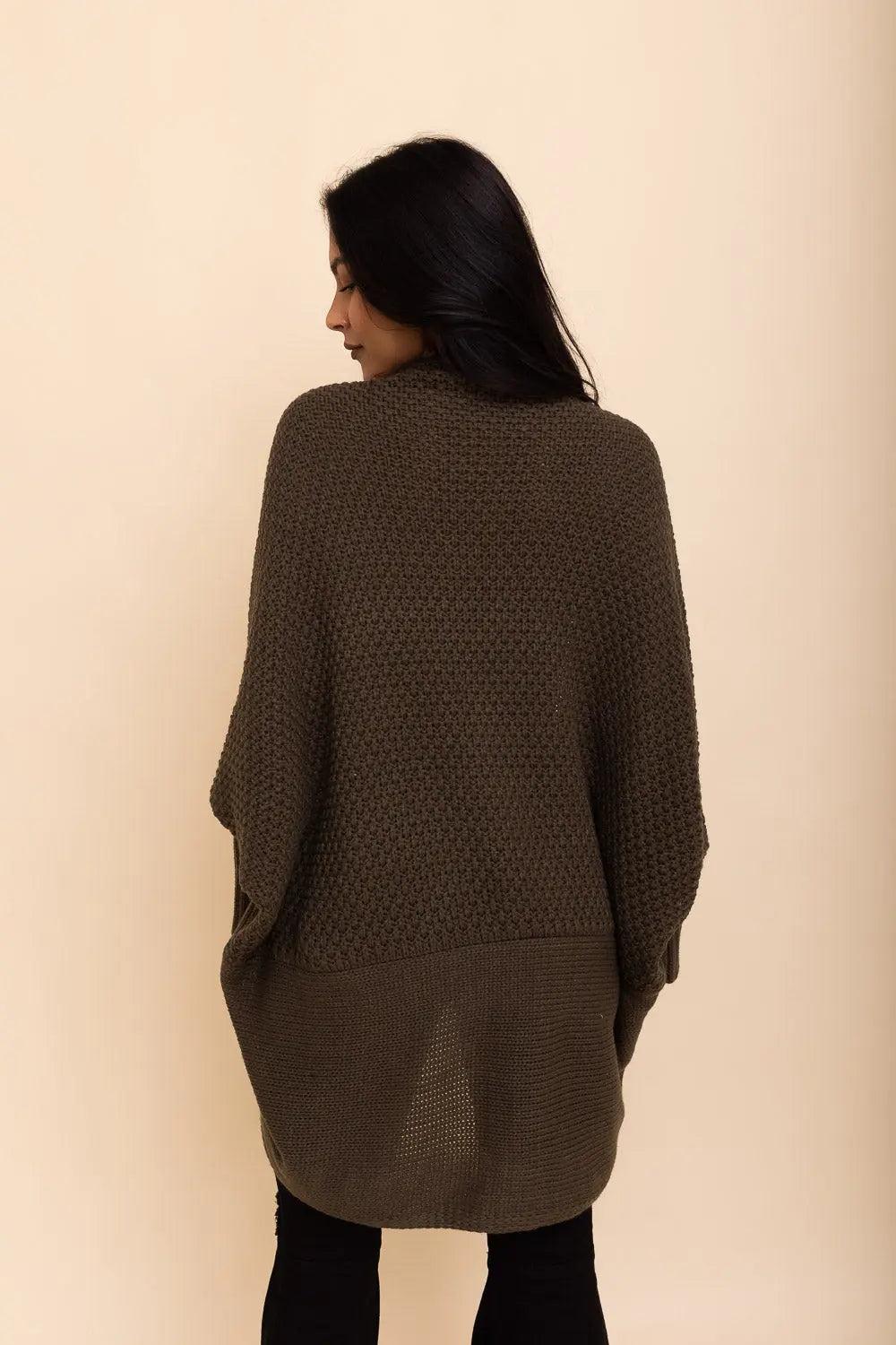 Cuddly Bat Sleeve Knit Cardigan
