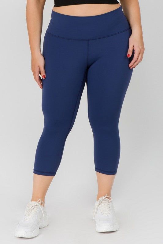 Yelete Buttery Soft Capri Activewear Leggings us.meeeshop - 