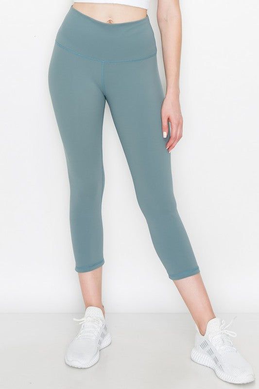 Yelete Buttery Soft Capri Activewear Leggings us.meeeshop - 