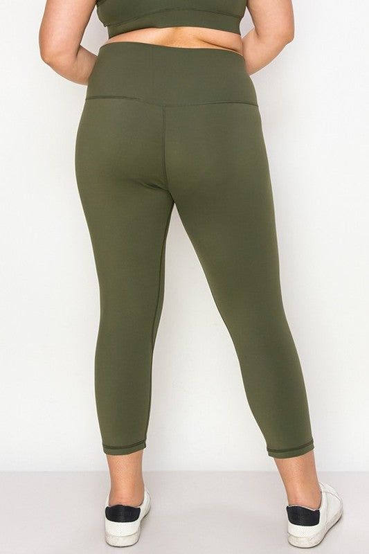 Yelete Buttery Soft Capri Activewear Leggings us.meeeshop - 