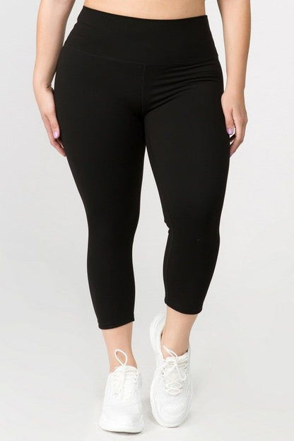 Yelete Buttery Soft Capri Activewear Leggings us.meeeshop - 