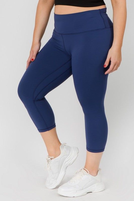 Yelete Buttery Soft Capri Activewear Leggings us.meeeshop - 