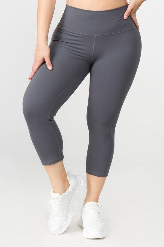 Yelete Buttery Soft Capri Activewear Leggings us.meeeshop - Activewear