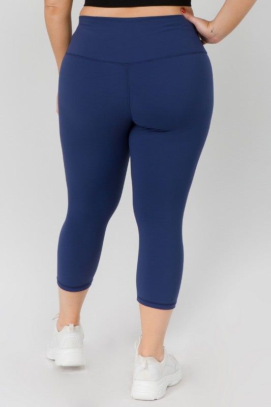 Yelete Buttery Soft Capri Activewear Leggings us.meeeshop - 