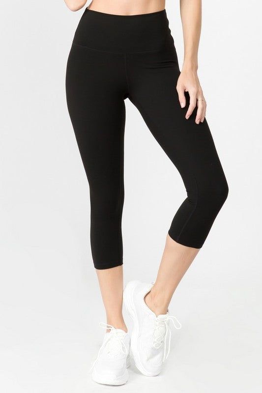 Yelete Buttery Soft Capri Activewear Leggings us.meeeshop - 