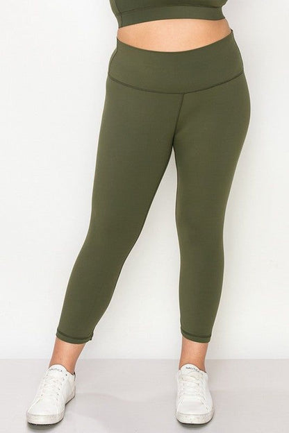 Yelete Buttery Soft Capri Activewear Leggings us.meeeshop - 