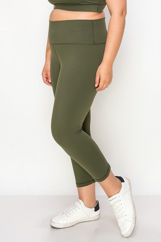 Yelete Buttery Soft Capri Activewear Leggings us.meeeshop - 