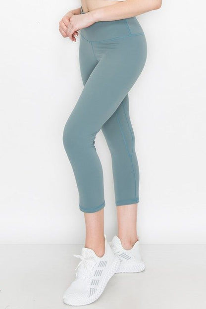 Yelete Buttery Soft Capri Activewear Leggings us.meeeshop - Activewear