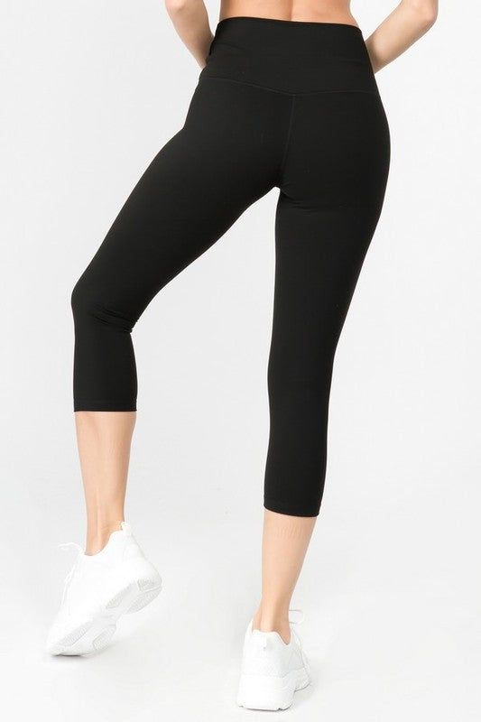 Yelete Buttery Soft Capri Activewear Leggings us.meeeshop - 