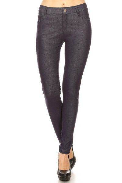 Yelete Cotton-Blend 5-Pocket Skinny Jeggings - us.meeeshop