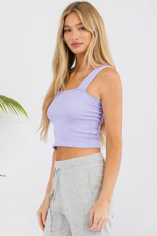 Yelete Seamless Textured Crop Tank - us.meeeshop