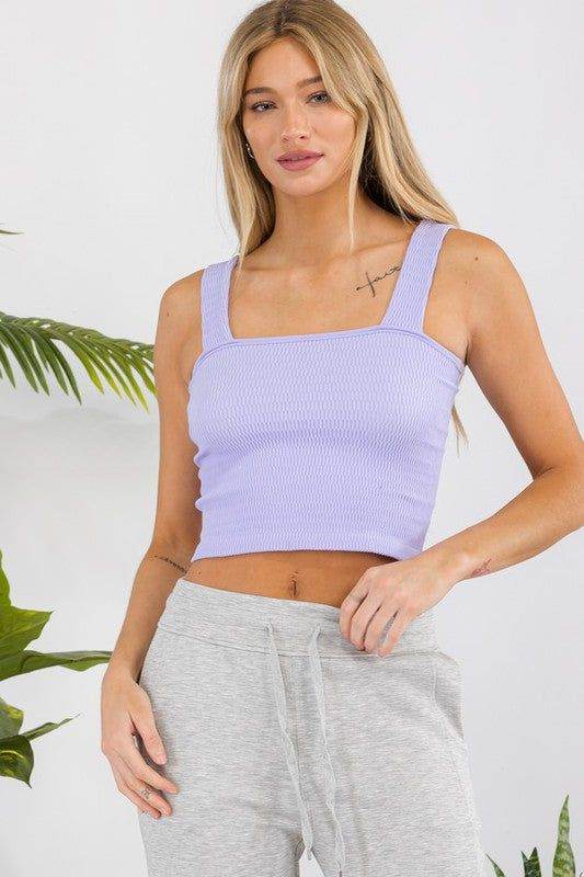 Yelete Seamless Textured Crop Tank - us.meeeshop