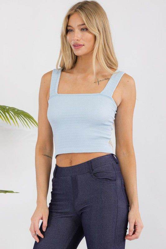 Yelete Seamless Textured Crop Tank - us.meeeshop