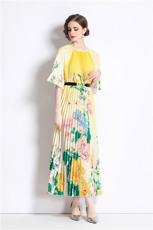 Yellow Sexy Fashion Maxi Dress us.meeeshop - 