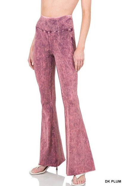 ZENANA | Acid Wash High Waist Raw Edge Hem Pants us.meeeshop - Pants