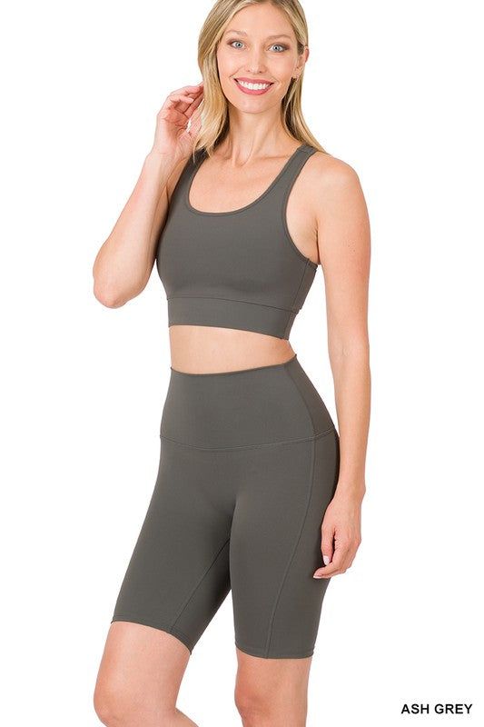 ZENANA | Athletic Tank Top & Biker Shorts Set us.meeeshop - Activewear