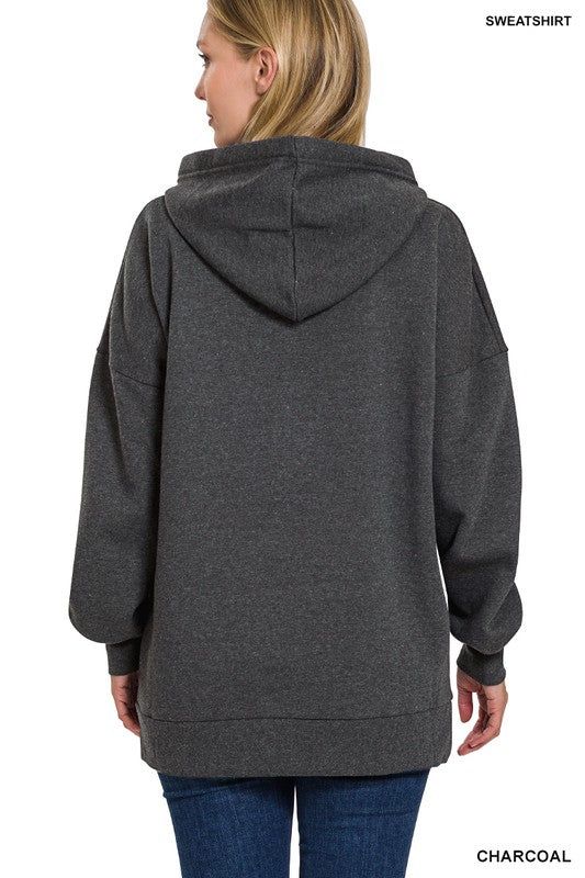 ZENANA | Oversized Hoodie Longline Sweatshirt us.meeeshop - 