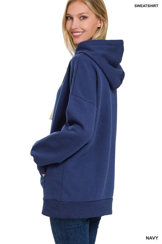 ZENANA | Oversized Hoodie Longline Sweatshirt us.meeeshop - 