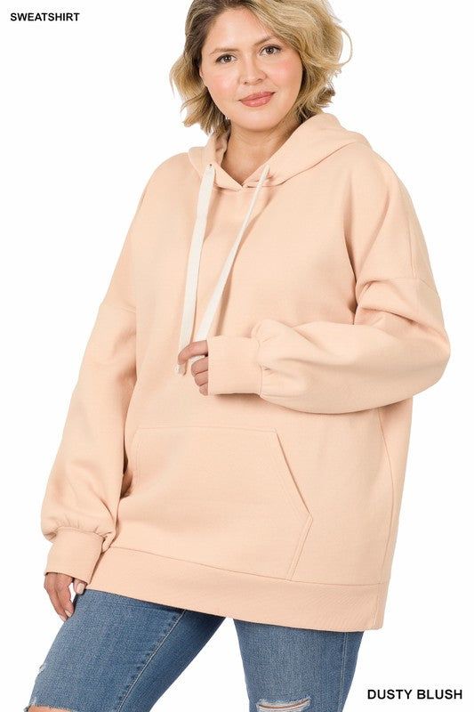 ZENANA | Plus Oversized Hoodie Longline Sweatshirt us.meeeshop - 