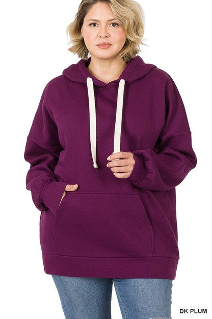 ZENANA | Plus Oversized Hoodie Longline Sweatshirt us.meeeshop - 