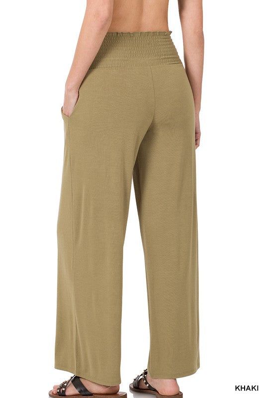 ZENANA | Smocked Waistband Lounge Pants us.meeeshop - 